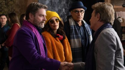 Zach Galifianakis, Eva Longoria, Eugene Levy, and Martin Short in &#039;Only Murders in the Building&#039; season 4