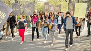 toms one day without shoes walk tompkins square park new york city april 10 2012