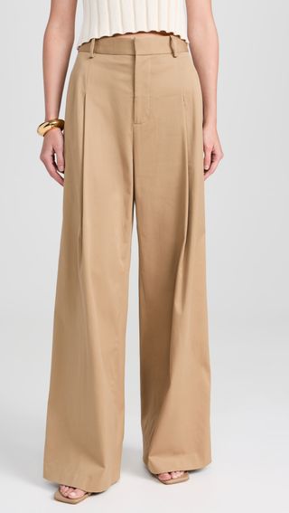 Pleated Wide Leg Pants