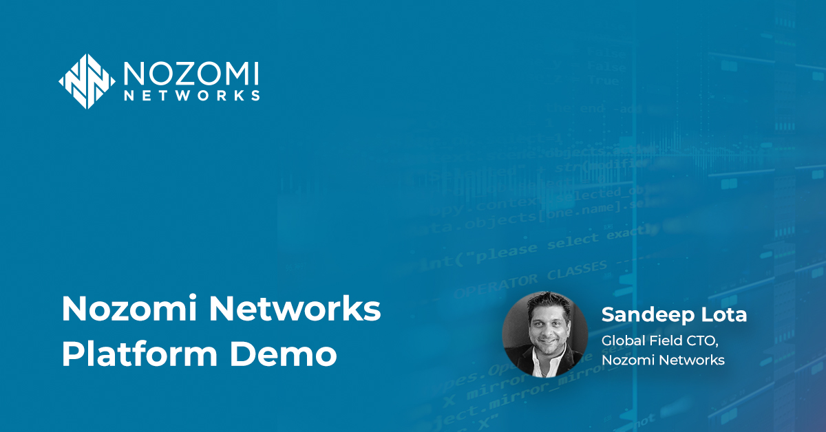 Nozomi Networks Platform Demo