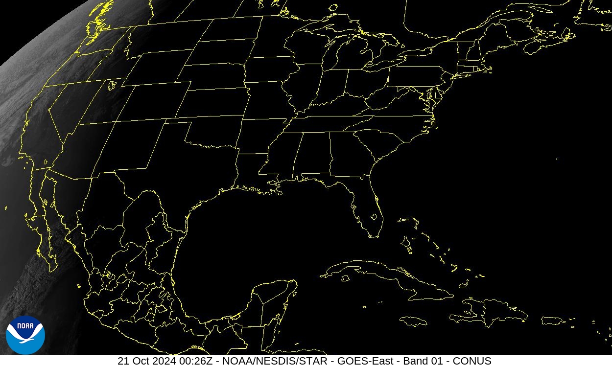 Band 1 - 0.47 µm - Blue - Visible - 21 Oct 2024 - 0026 UTC