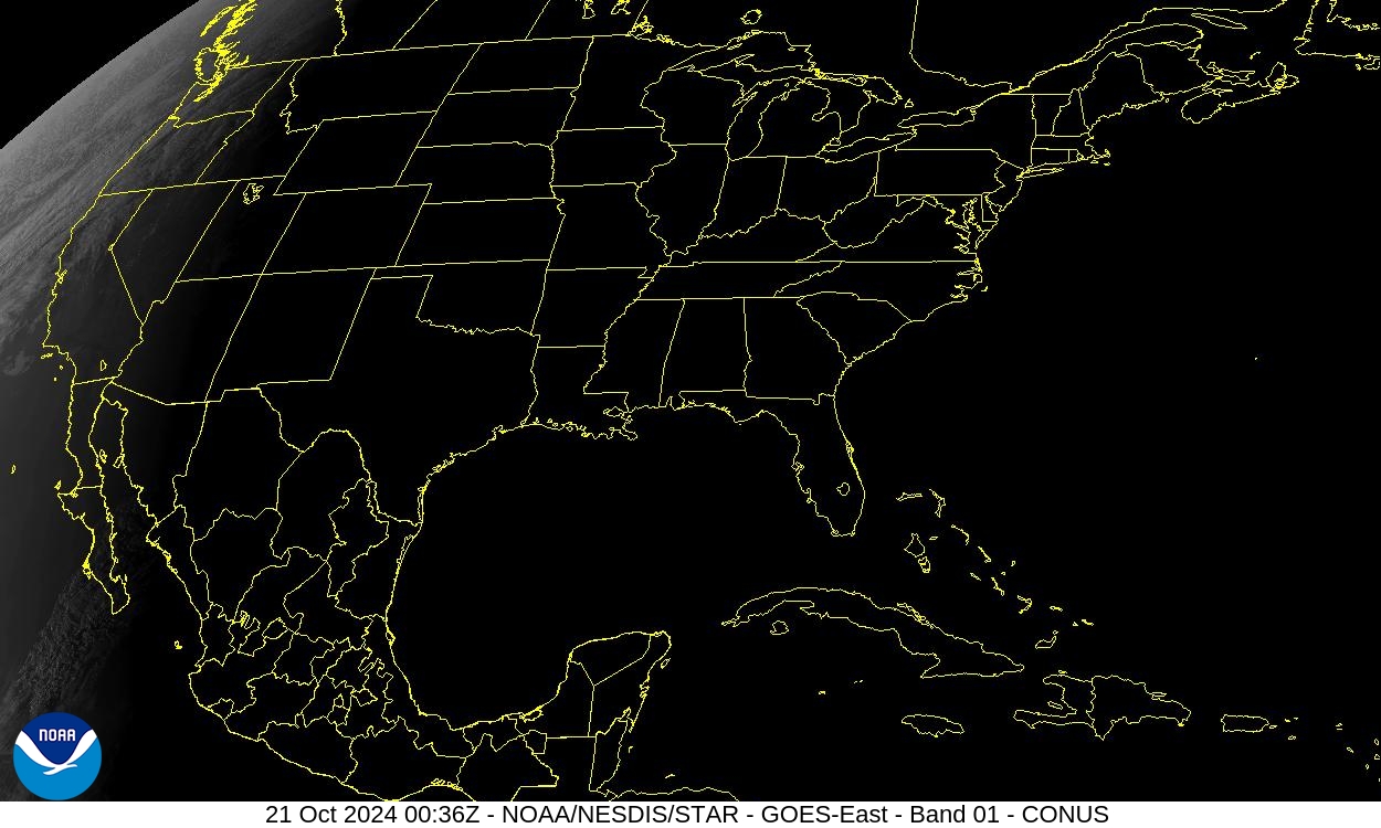 Band 1 - 0.47 µm - Blue - Visible - 21 Oct 2024 - 0036 UTC