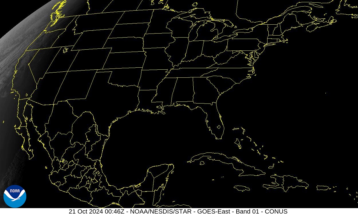 Band 1 - 0.47 µm - Blue - Visible - 21 Oct 2024 - 0046 UTC