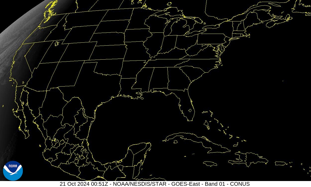 Band 1 - 0.47 µm - Blue - Visible - 21 Oct 2024 - 0051 UTC