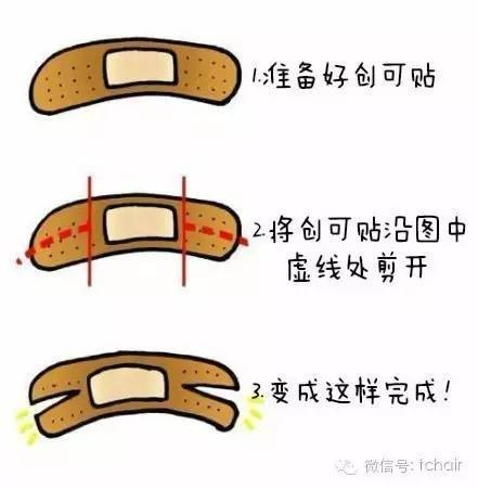 OK蹦的正確貼法。（圖／取自微博）