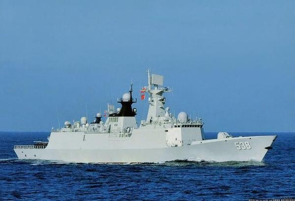 ▲▼大陸海軍054A型導彈護衛艦「煙臺」號，舷號538。煙臺艦（圖／翻攝自《當代海軍》官方微信）