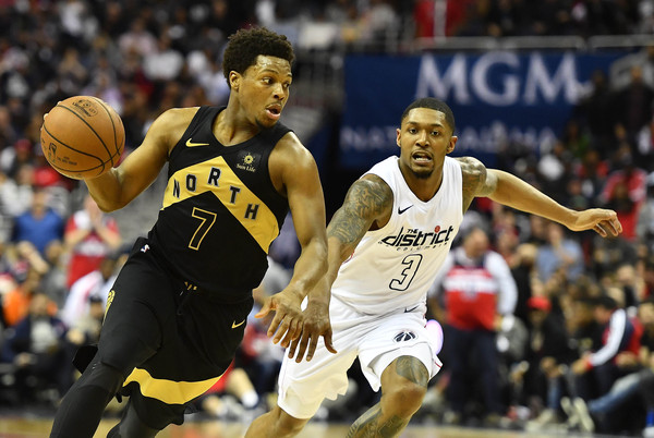 ▲暴龍羅瑞(Kyle Lowry)、巫師畢爾(Bradley Beal)。（圖／路透社）