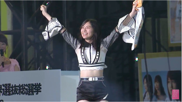 ▲▼第53屆AKB48總選舉－第一名 SKE48松井珠理奈、第二名 SKE48須田亜香里、第三名 HKT48宮脇咲良、第四名 NGT48荻野由佳。。（圖／翻攝自AKB48 Youtube）