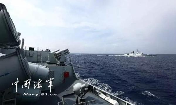 ▲解放軍證實：「中華神盾艦」航經台東海峽、台灣海峽。（圖／中國海事）