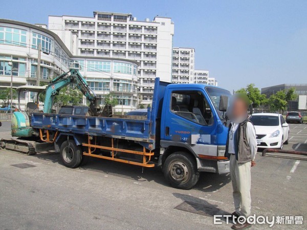 ▲台南市歸仁警分局仁德分駐所警方，立即偵破大貨車、挖土機失竊案，緝獲竊嫌李姓男子。（圖／記者林悅翻攝，下同）