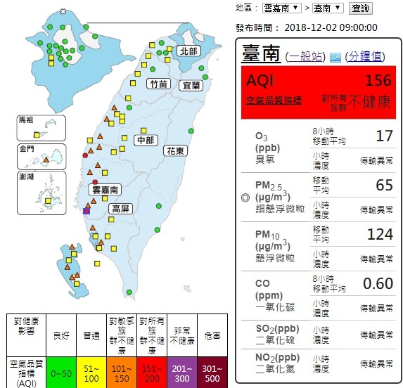 ▲▼2日空品測站。（圖／環保署提供）