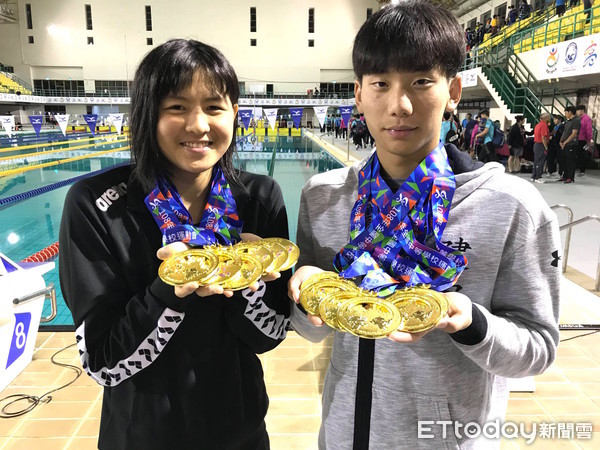 ▲▼108年全中運，陳思綺、王冠閎。（圖／記者潘泓鈺攝）