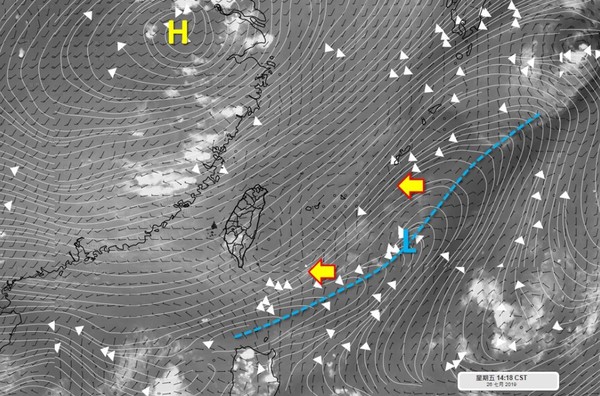 ▲▼冷心低壓周六襲台。（圖／翻攝自天氣職人-吳聖宇粉專）