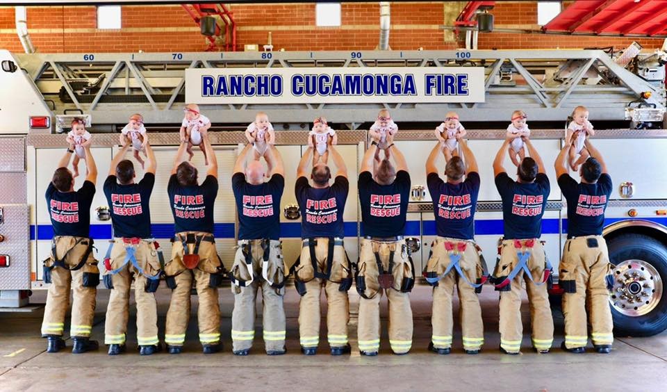 ▲短短5個月就9個小寶寶出生！（圖／翻攝自Facebook／Rancho Cucamonga Fire District）