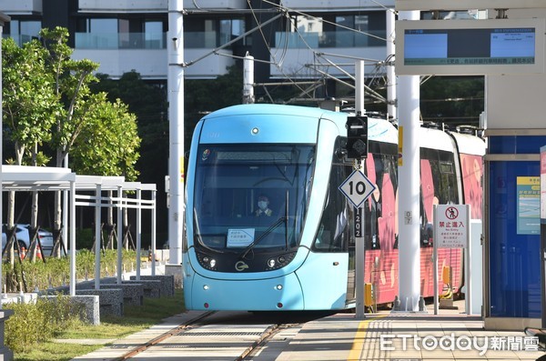 ▲▼淡海輕軌藍海線通車,藍海線漁人碼頭站。（圖／記者李毓康攝）