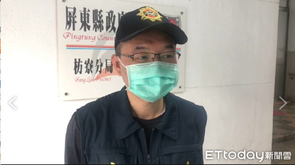 ▲枋寮警分局偵查隊長孔立偉說明警方偵辦該案進度             。（圖／記者陳崑福翻攝）