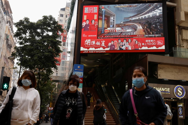 ▲▼2021,大陸,兩會,維安,香港,街頭,兩會,愛國者治港,大陸全國人大發言人、前駐美大使張業遂   。（圖／路透社）