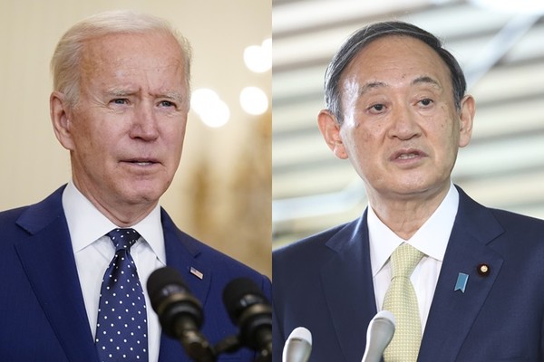 ▲▼日本首相菅義偉和與美國總統拜登（Joe Biden）。（圖／達志影像／美聯社）