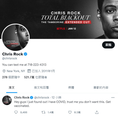 ▲▼Chris Rock。（圖／翻攝自推特／Chris Rock）