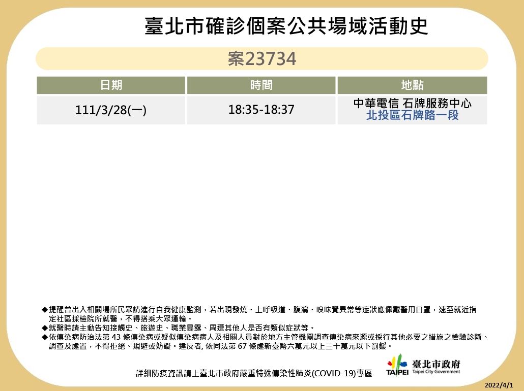 ▲▼北市衛生局公布足跡。（圖／北市衛生局提供）