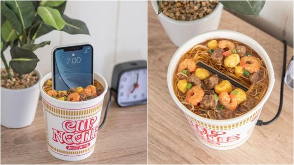 ▲▼日清食品推出一款結合杯麵造型的手機充電器。（圖／翻攝自Twitter@cupnoodle_jp）