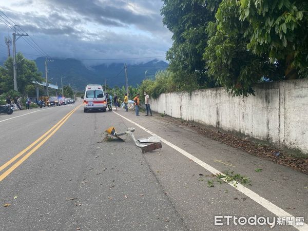 ▲台東縣鹿野鄉一名陳姓女子騎機車自撞，摔落1.5米高橋下水溝身亡。（圖／記者楊漢聲翻攝）