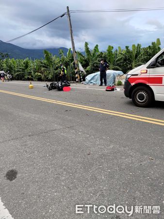 ▲台東縣鹿野鄉一名陳姓女子騎機車自撞，摔落1.5米高橋下水溝身亡。（圖／記者楊漢聲翻攝）