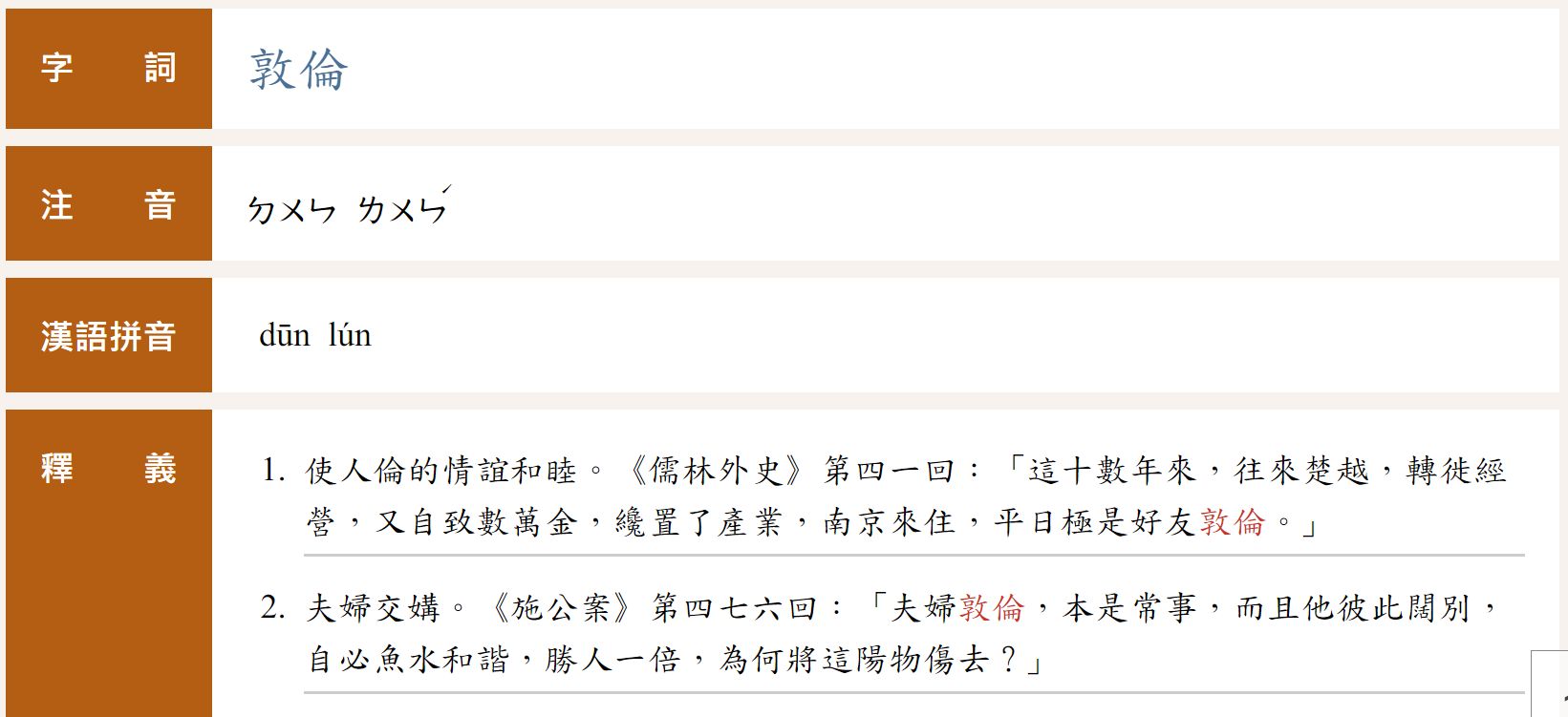 想壞壞怎暗示？80%網直接撲上去　「今晚敦倫嗎？」讓泌尿醫跪了。（圖／截自《重編國語辭典修訂本》）