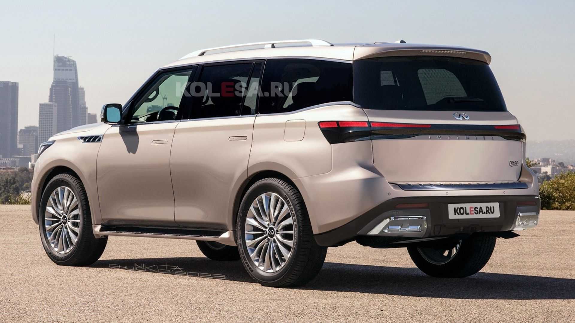 ▲Infiniti QX80大改款預想圖。（圖／翻攝自kolesa）