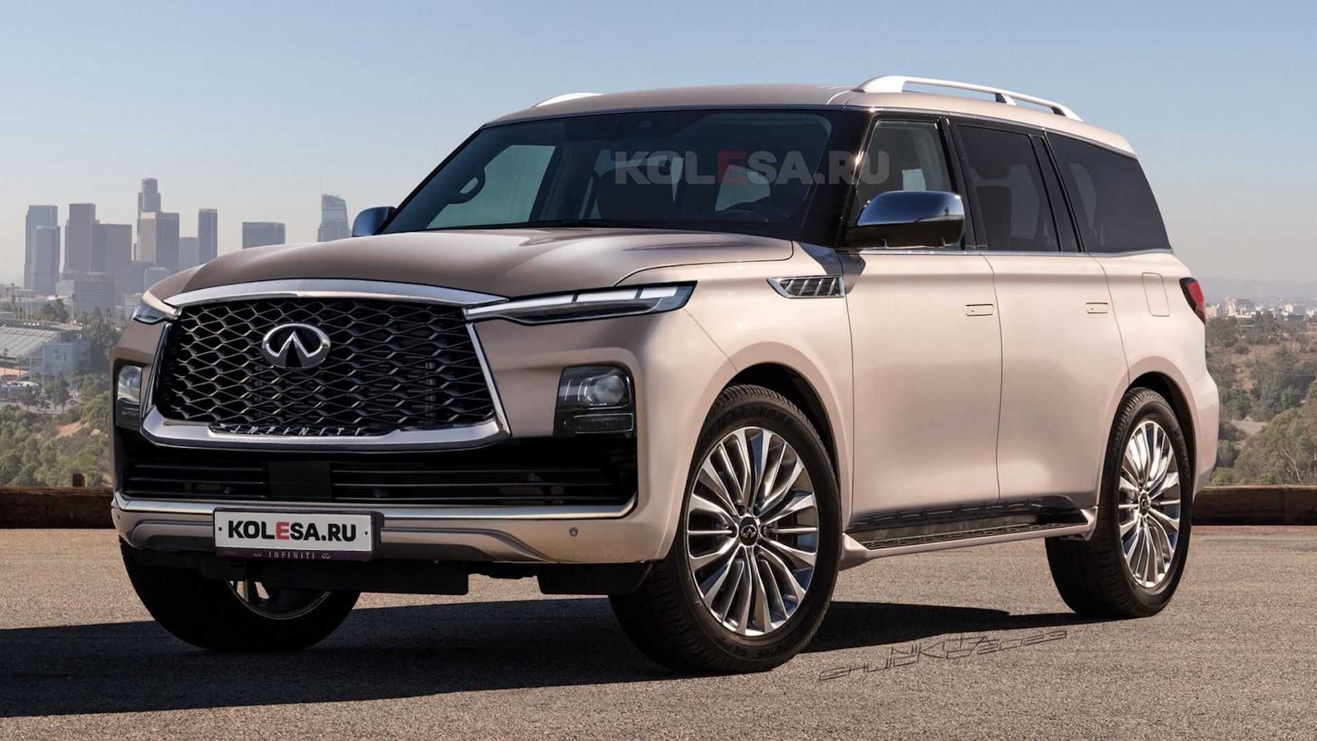 ▲Infiniti QX80大改款預想圖。（圖／翻攝自kolesa）