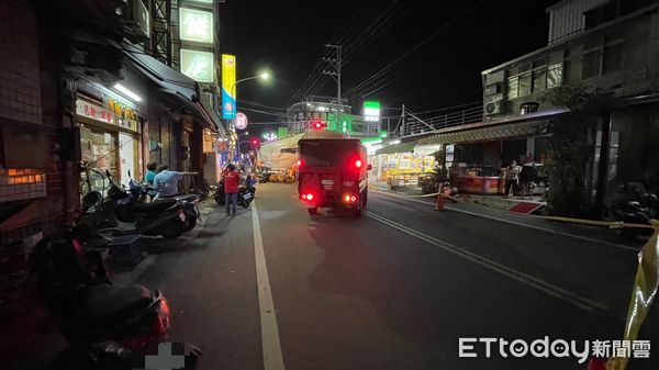 ▲鹽埔鄉光復路與豐年路口聯結車與腳踏車發生車禍             。（圖／記者陳崑福翻攝）