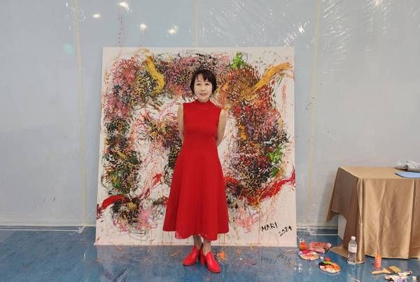 ▲日本藝術家西村麻里龍年主題畫作Xpark獨家展出