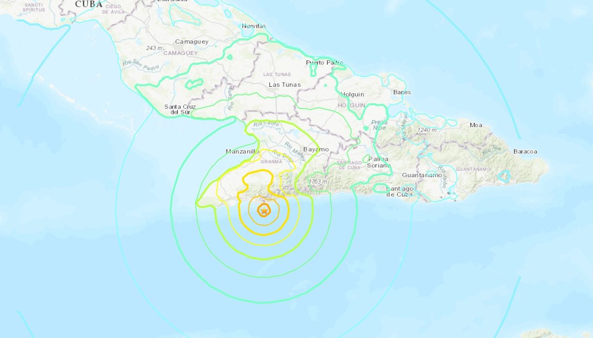 ▲▼古巴大地震 。（圖／翻攝USGS）