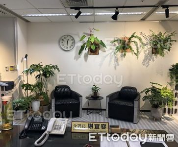 獨／謝宜容辦公室擺設曝光！工業風會客區配綠植牆