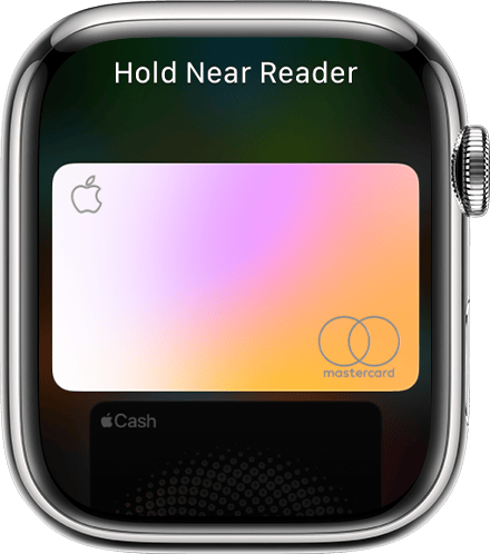 Apple Watch showing a completed payment with Apple Pay.