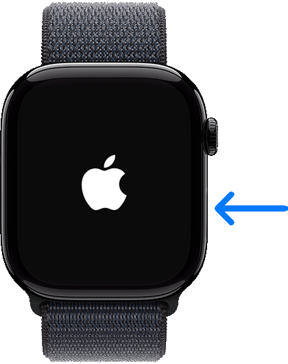 Apple Watch showing the side button