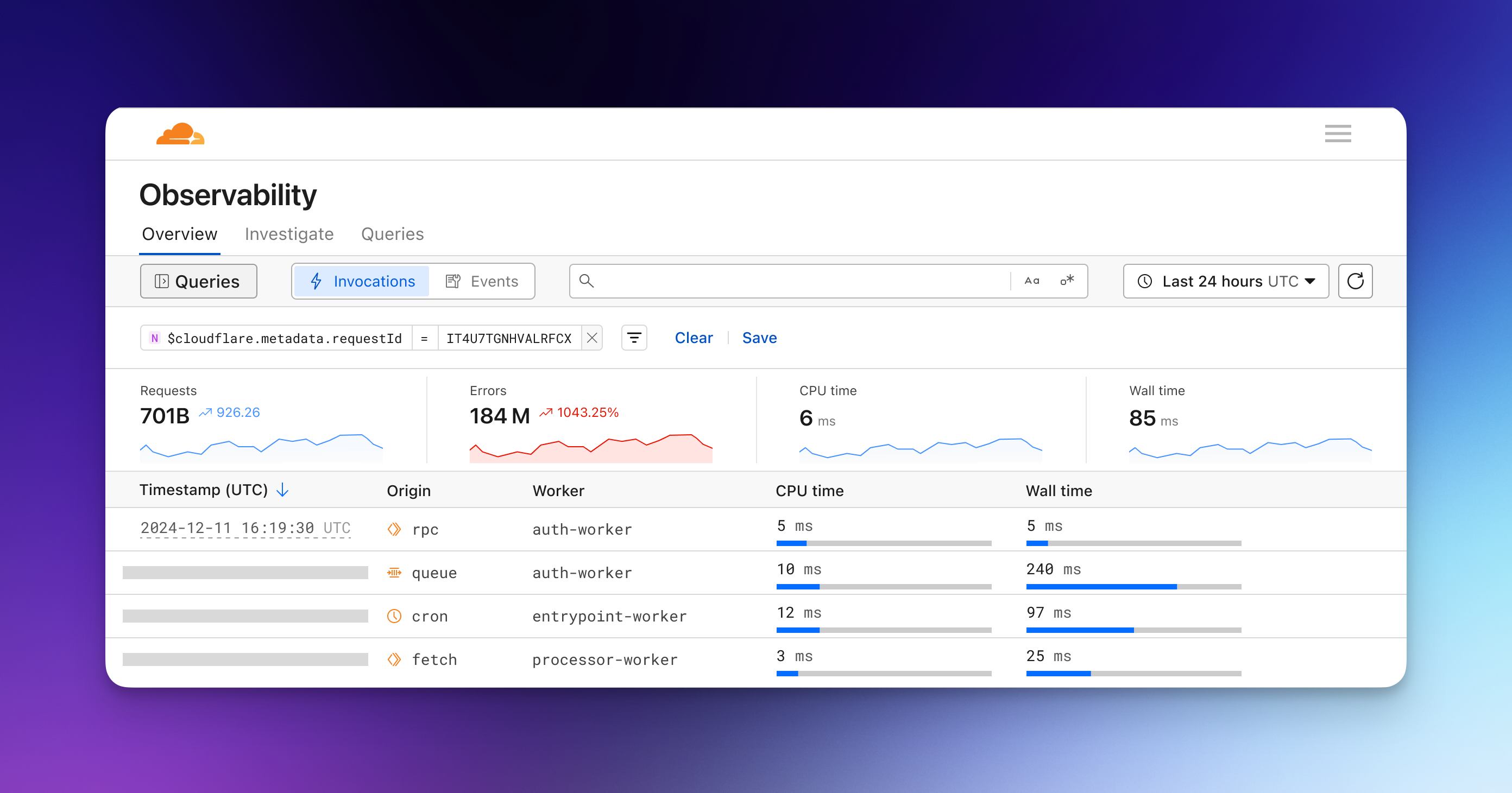 Cloudflare Observability - Product page - HIW