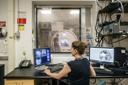 woman operating CBIC computers