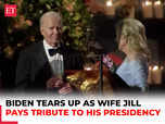 Moment: Biden gets emotional after wife Jill pays tribute to him:Image