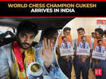 World Chess Champion Gukesh gets grand welcome at Chennai airport:Image