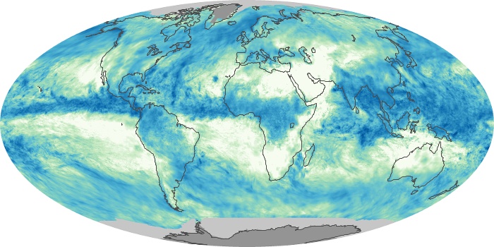 Global Map Total Rainfall Image 64