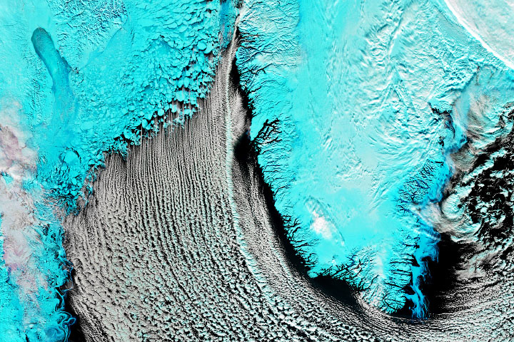 Cloud Streets Over the Labrador Sea