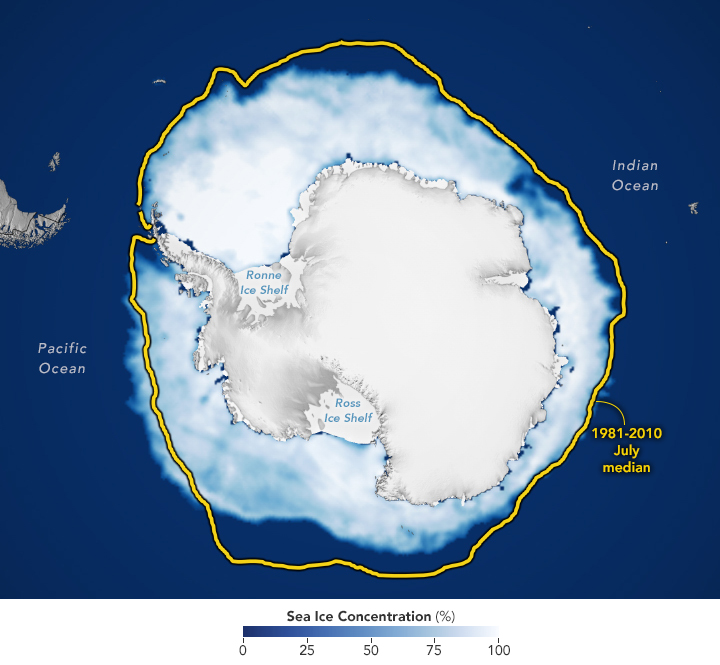 Exceptionally Low Antarctic Sea Ice