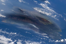 Hawaiian Vog Photographed from Space Shuttle 