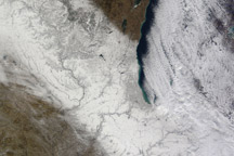 Snow Storm across the U.S. Midwest