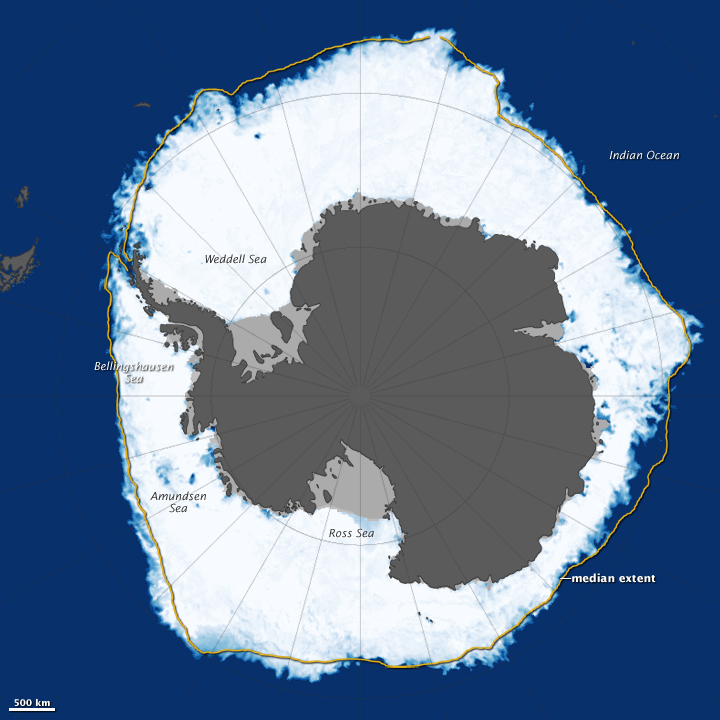 Antarctic Sea Ice Reaches New Maximum Extent