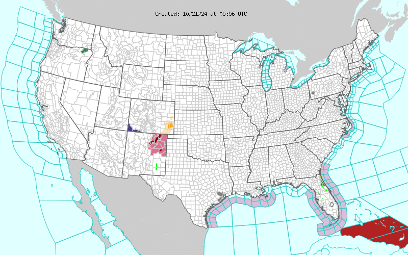 Current Hazardous Weather Watches, Warnings, and Advisories