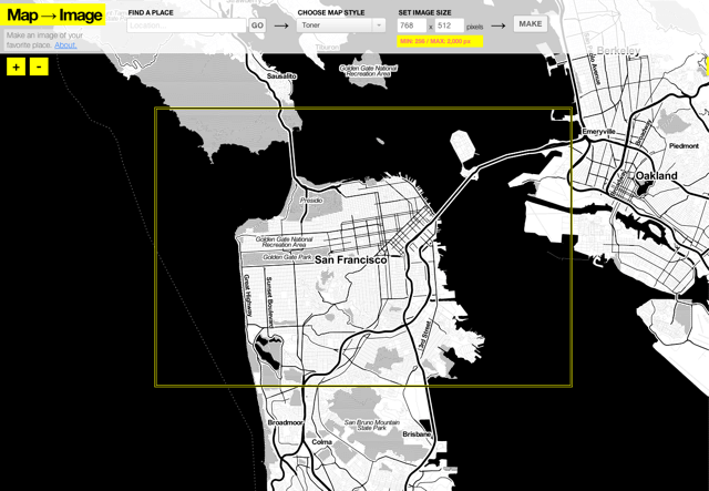 Map–>Image 把地圖做成美麗桌布或 Facebook 封面圖