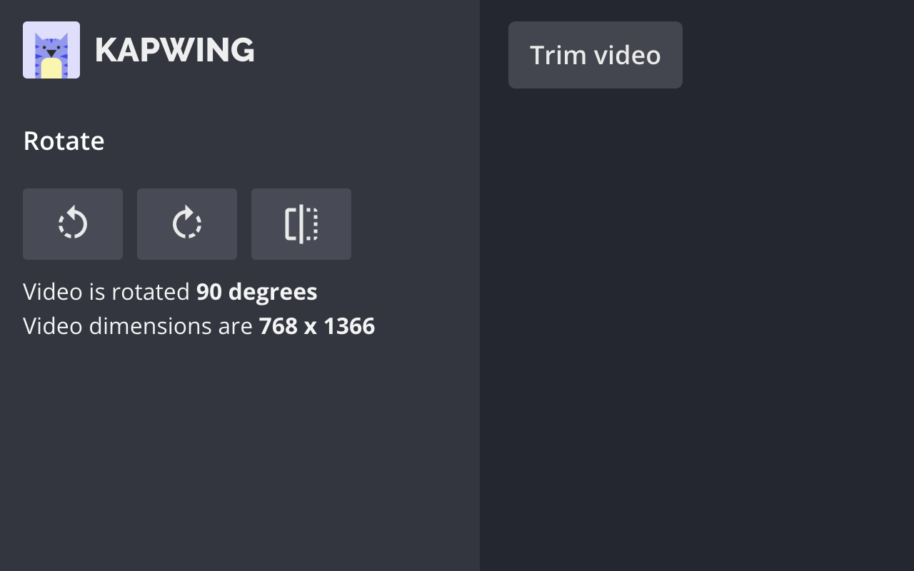 Kapwing Rotate Video