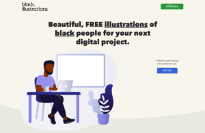 Black Illustrations 以黑人為主免費插圖集，提供各種圖片格式可商業用途
